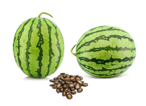 Water melon and seed isolated on white background — Stock Photo, Image