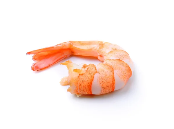 Crevettes sur fond blanc — Photo