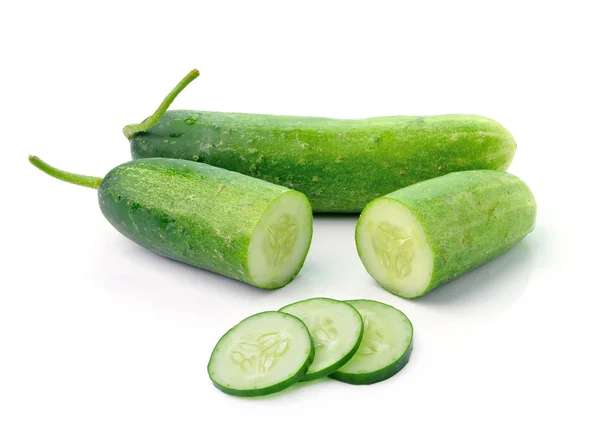 Fresh cucumber  isolated on white background — Stock Photo, Image