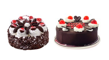 Güzel pasta beyaz arka plan üzerinde