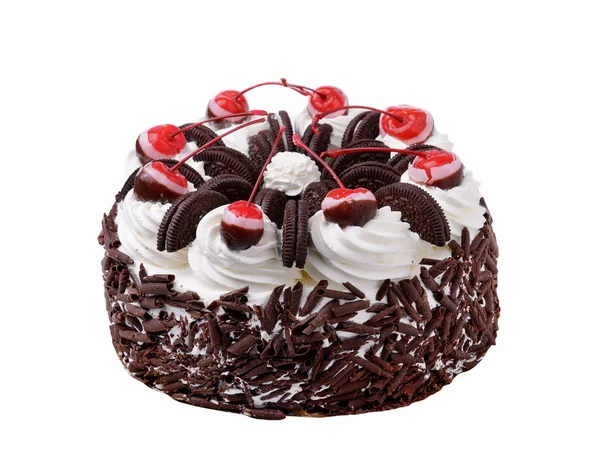 Κέικ σοκολάτας απομονώνονται σε λευκό φόντο — Φωτογραφία Αρχείου
