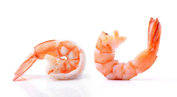 Shrimps on a white background — Stock Photo, Image