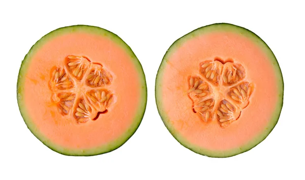 Cantaloupe melon isolated on white background — Stock Photo, Image