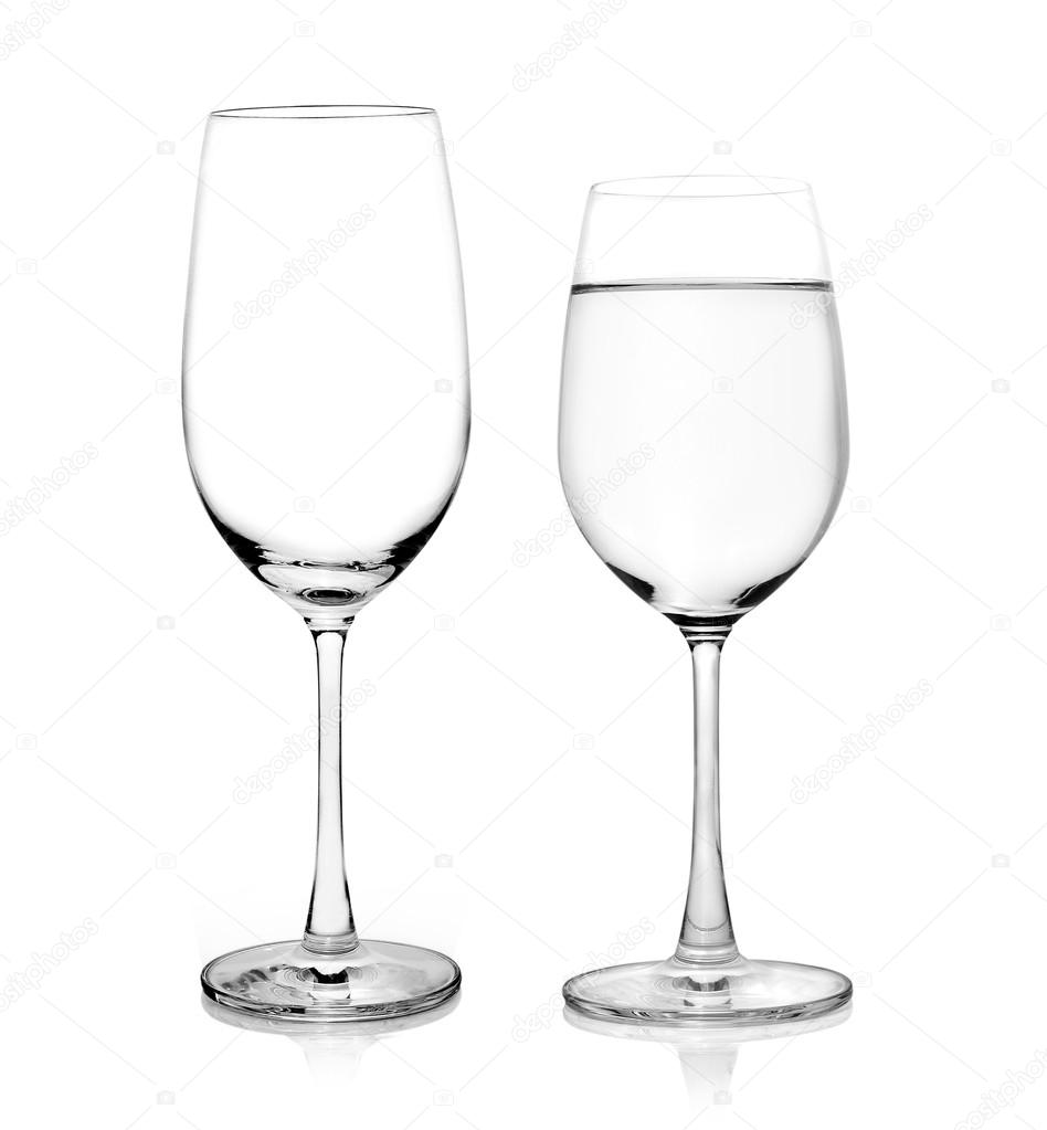 glass of water isolated on a white background