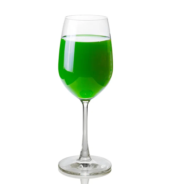 Kiwi juice glass isolated on white — Stock Photo, Image