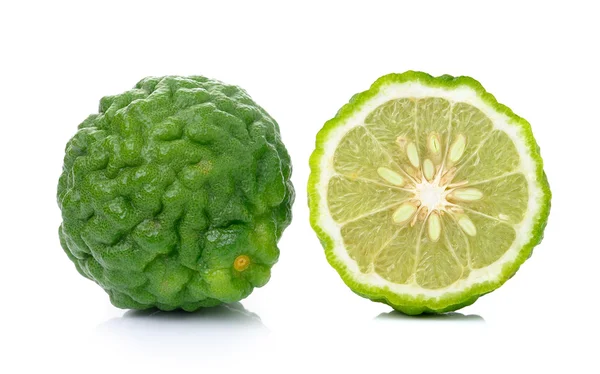 Fruta bergamota sobre fundo branco. — Fotografia de Stock