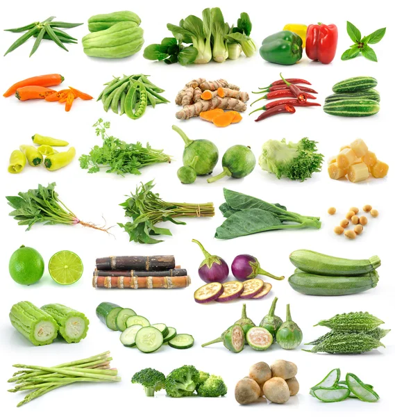 Set of vegetable on white background — Stock Photo, Image