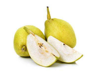 Beyaz arka planda Çin kokulu armut