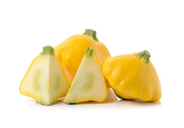 Yellow zucchini on white background — Stock Photo, Image