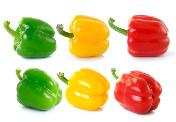 Pepper on white background, close up — Stock Photo, Image