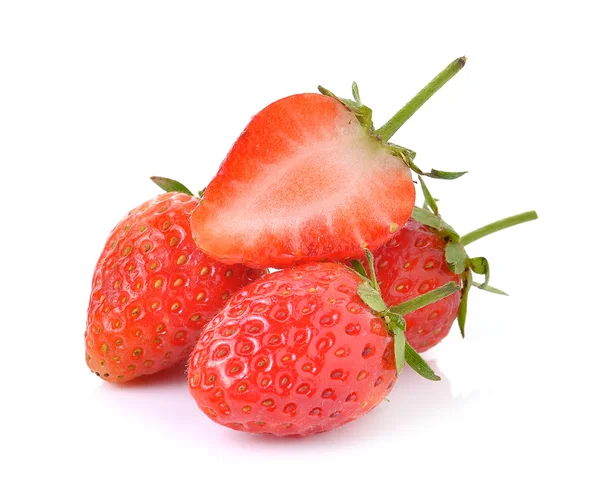 Beyaz arkaplanda çilek