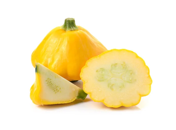 Yellow zucchini on white background — Stock Photo, Image
