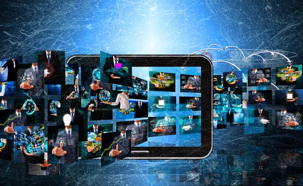 Television anTelevision and internet production .technology and — Stock Photo, Image