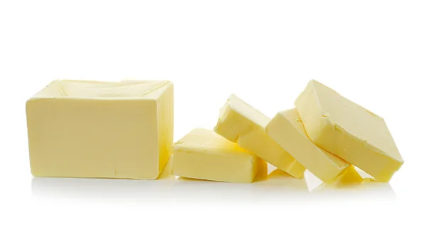 Butter on white background Stock Image