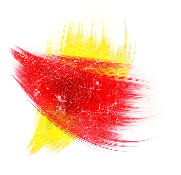 白の背景に分離した赤と黄色のテクスチャ — ストック写真