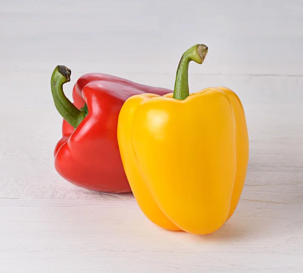 Fresh peppers on wooden — Stock Photo, Image