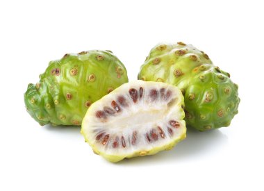Egzotik Meyve - Beyaz arkaplanda Noni