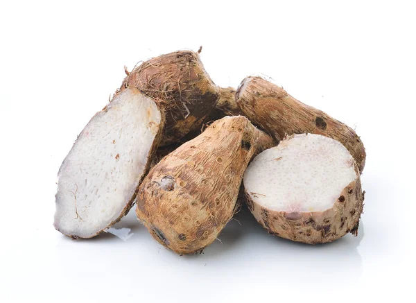 Taro root on white background — Stock Photo, Image