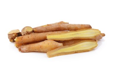 Parmak kökü, Kaempfer, Boesenbergia beyaz arkaplanda