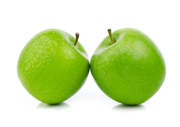 Manzana verde sobre fondo blanco — Foto de Stock