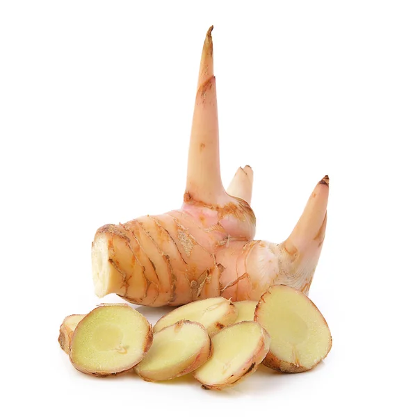 Galangal fehér alapon — Stock Fotó