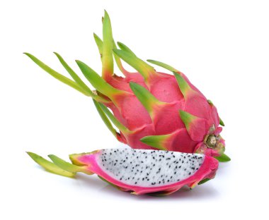 beyaz zemin üzerine dragonfruit