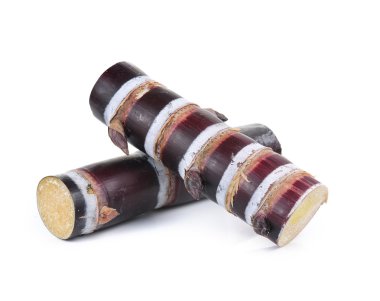 Beyaz zemin üzerine şeker kamışı