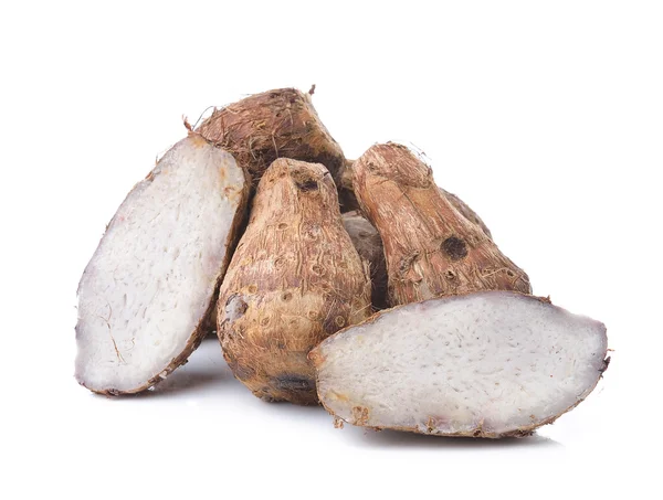 Taro root on white background — Stock Photo, Image