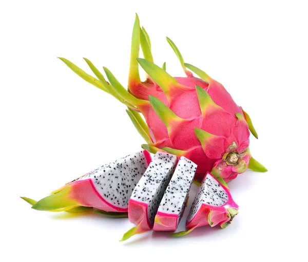 Beyaz zemin üzerine dragonfruit — Stok fotoğraf