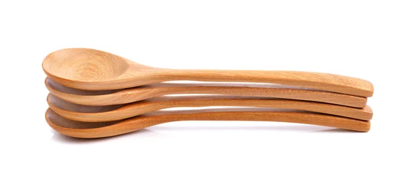 Wood spoon on white background — Stock Photo, Image