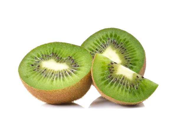 Kiwi fruit sliced segments isolated on white background — Stock Photo, Image