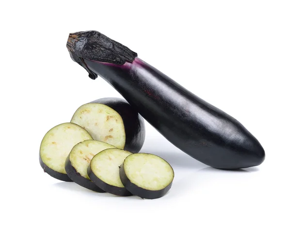 Eggplant or aubergine vegetable on white background — Stock Photo, Image