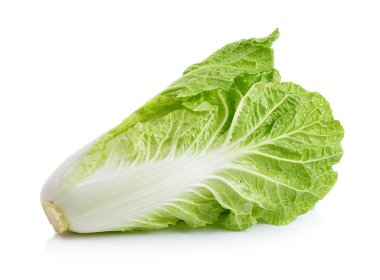 Beyaz arka planda taze Çin lahanası