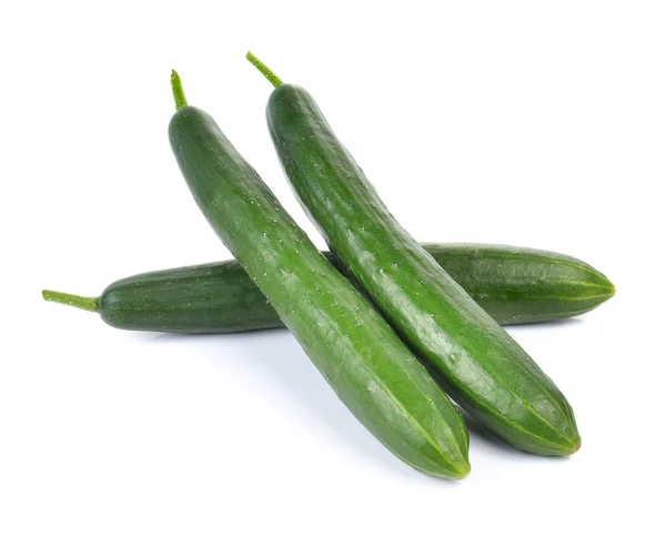 Fresh cucumbers isolated on white background — Stock Photo, Image
