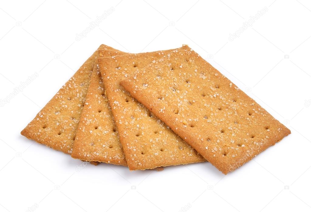 Cracker on white background 