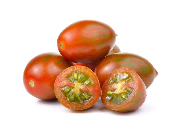 Tomate au chocolat ou tomate de couleur brune sur fond blanc — Photo