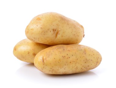  beyaz arkaplanda patates