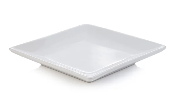 White plate on a over white background Stock Picture