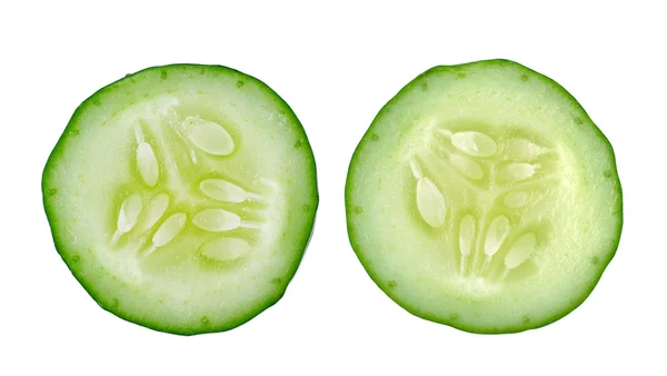 Fresh slice cucumber on white background — Stock Photo, Image