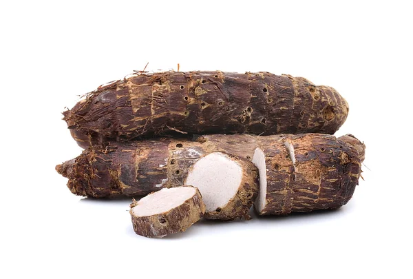 Taro root isolated on white background — Stock Photo, Image