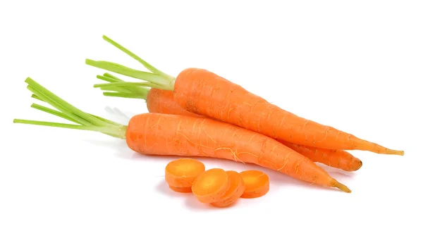Zanahorias bebé aisladas sobre un fondo blanco —  Fotos de Stock