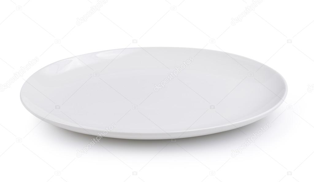 Empty plate isolated on a white background