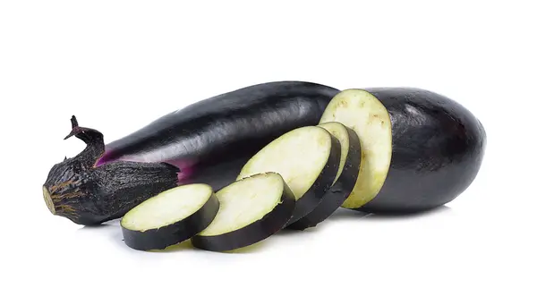 Eggplant or aubergine vegetable on white background — Stock Photo, Image