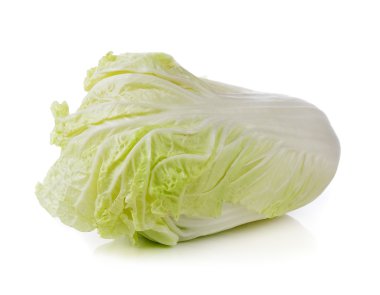 Beyaz arka planda taze Çin lahanası