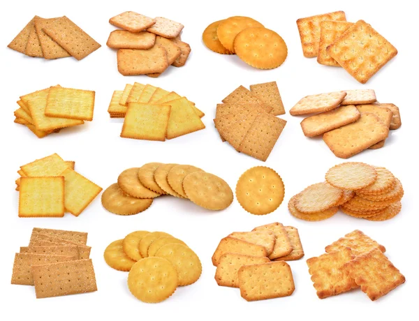 Cracker isoliert auf weißem Hintergrund — Stockfoto