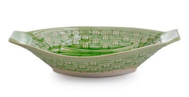 Boş kase beyaz arka planda izole edilmiş