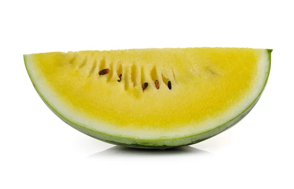 Yellow watermelon isolated on white background — Stock Photo, Image