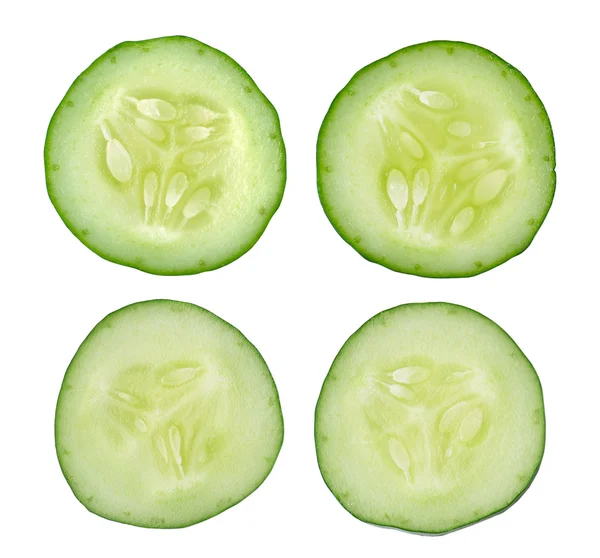 Fresh slice cucumber on white background — Stock Photo, Image