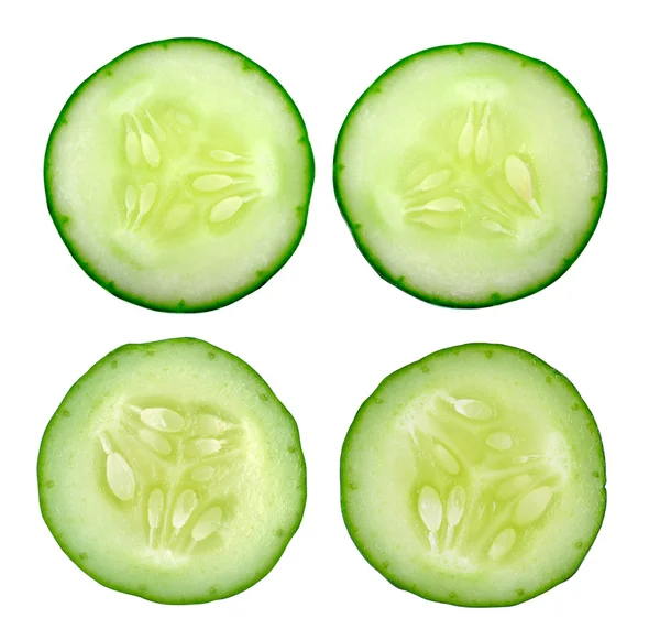 Fresh slice cucumber on white background — Stock Photo, Image
