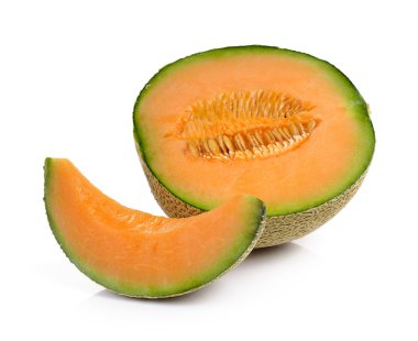cantaloupe melon isolated on white background clipart